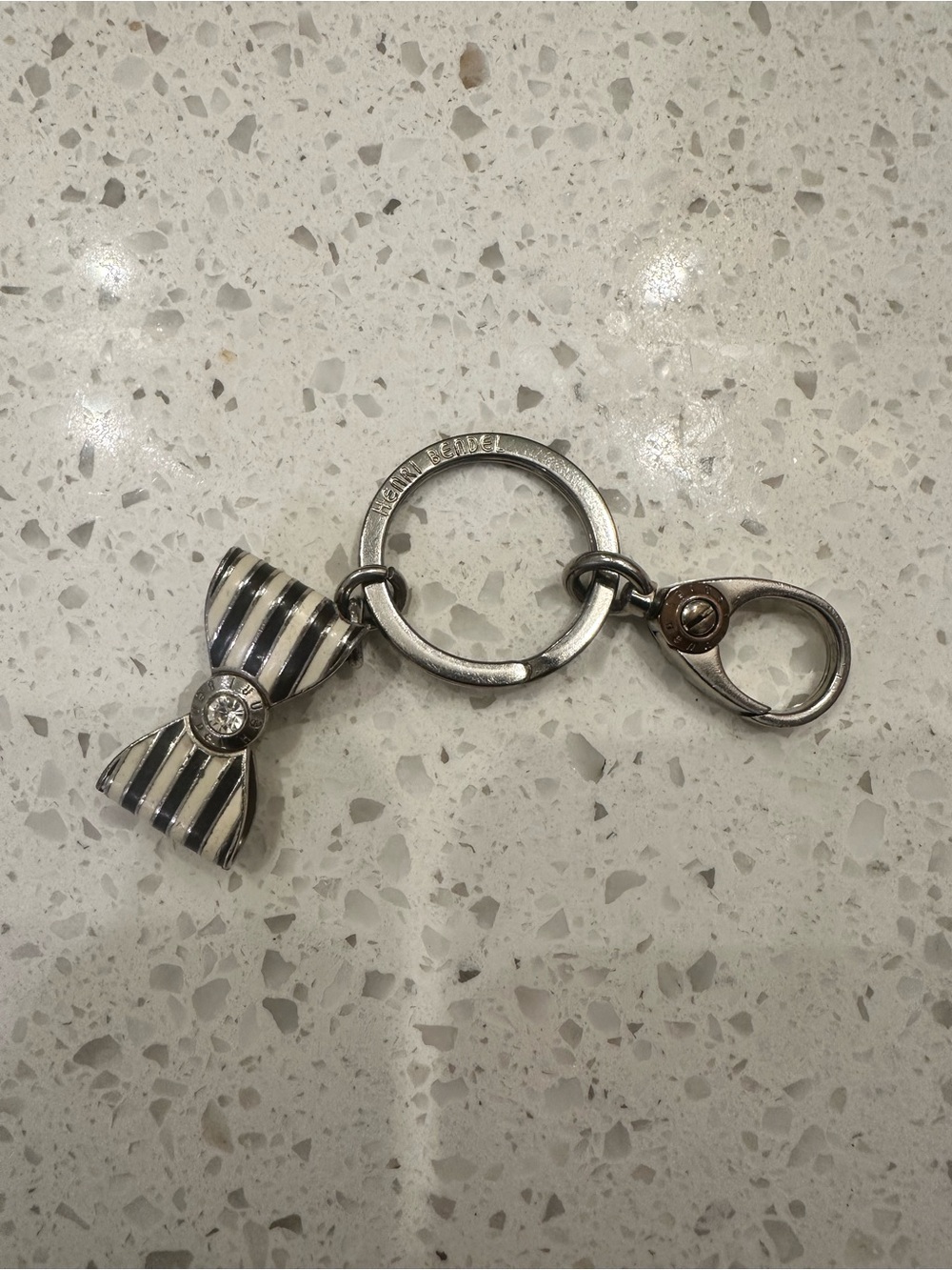 Vintage Henri Bendel Bow Accent Keychain with clip